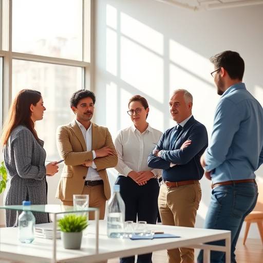 Group of professionals participating in a leadership workshop